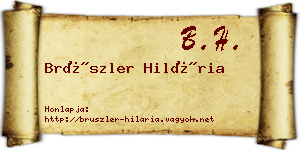 Brüszler Hilária névjegykártya